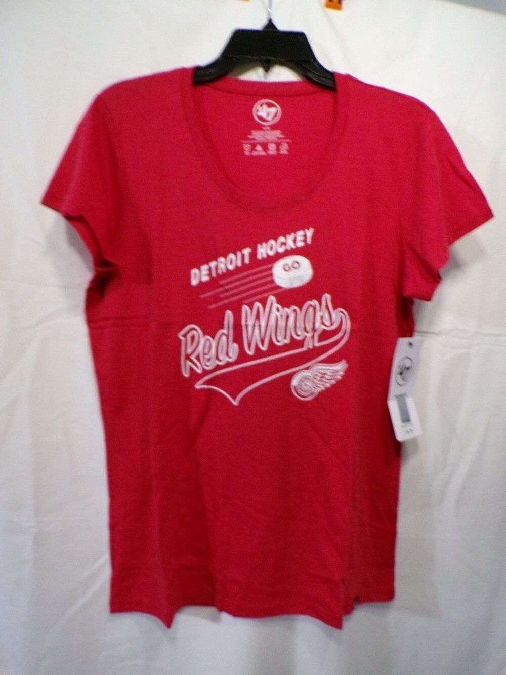 47 Brand Detroit Red Wings Women's Scoop Neck T Shirt Red Large